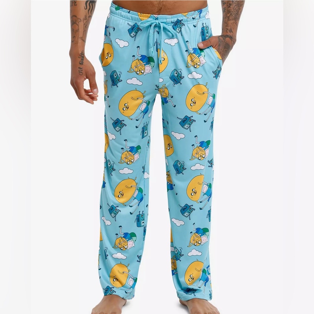 Unisex Adventure Time Finn Jake & BMO Pajama Pants Hot Topic